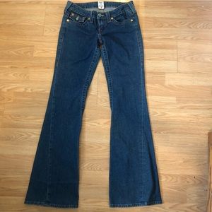 Size 30 True Religion Brand Jeans. Low rise bellbottoms